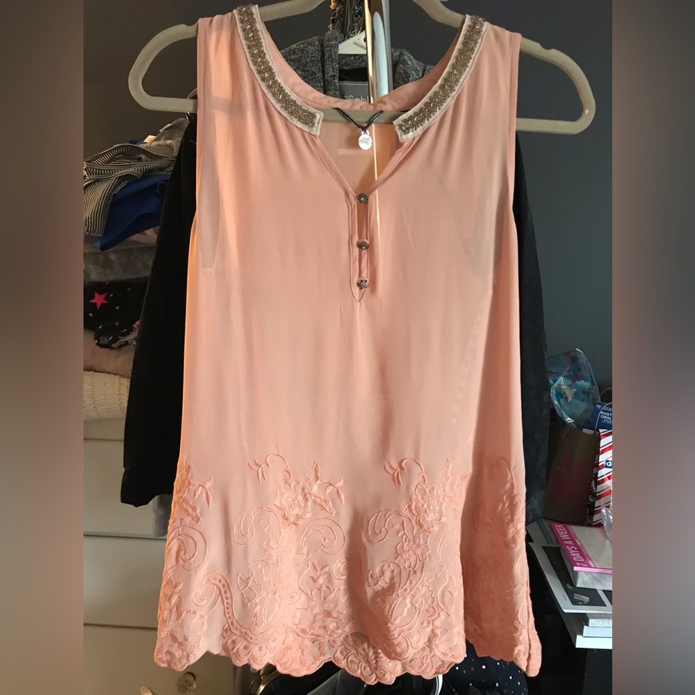 Buckle boutique beaded top